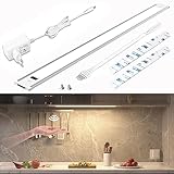 wobsion LED Unterbauleuchte Küche Dimmbar mit Berührungsloser Sensor,42CM Neutralweiß Unterbau Lichtleiste für Unterschrank Beleuchtung,4000k Ultra Dünn Lampe für Küchenschrank und Werkbank,390 Lumen