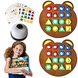 Formen Zuordnungsspiel - Geometrisches Form Matching Spiel - Montessori Spielzeug - 2 Spieler Formanpassung Spiel Farbsensorisches Lernspielzeug Form Matching Spiel Interaktives Eltern-Kind Spiel