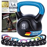 Body & Mind® Kettlebell Kugelhantel 2-20 kg - Workout Gewicht-Hantel für Kraft-Training - Profi Fitness Schwunghantel aus Kunststoff (d - 6 kg)