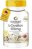 L-Ornithin Kapseln - 500mg L-Ornithin pro Kapsel - 100 Kapseln - hochdosiert & vegan - Aminosäure | Warnke Vitalstoffe - Deutsche Apothekenqualität