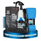 Polsterreiniger Set fürs Auto: ADBL Bonnet (1L) + Bürste + chemicalworkz Detailing-Pinsel + Shiny Freaks Mikrofasertuch – Textil & Polster Reiniger für Autositze, Teppiche, Sofa & Couch