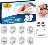 8PCS Schnarchstopper Anti Schnarch Nasenclip Nasenspreizer Schnarchen Stopper Wiederverwendbares Silikon-Magnet-Nasenklammer Schnarchen Gegen Schnarchen