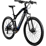 ZÜNDAPP Z898 E-Bike E Mountainbike 27,5 Zoll Pedelec 170-190 cm Hardtail MTB 24 Gang Elektro Fahräder Scheibenbremsen (schwarz/blau, 48 cm)