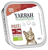 Yarrah Pate Rind Zichorie 100g Bio Katzenfutter, 16er Pack (16 x 100g)