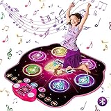 VATOS 27 Levels Tanzmatte für Mädchen 3 4 5 6 7 8 9 Jahre - 6 LED Leuchten, mit Bluetooth, Musikmatte Spiel Geschenke Spielzeug Mädchen Kinder 3-12 Jahre