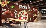 Cartoon-Pizzabrett 3D Tapeten Büro Wohnzimmer Sofa Schlafzimmer Tv Hintergrund Wand Dekoration-300cm×210cm