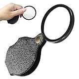 20-fache Taschenlupe, drehbare, Faltbare HD-Mini-Taschenlupe zum Lesen von Studenten(Schwarz)