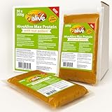 HiveAlive Max Protein Pollen Patty für Bienen, 500g – Eiweißreiches Bienenfutter mit echtem Pollen – Unterstützt Darmgesundheit & Brut – Frühlingsfutter – Saubere, einfache Anwendung