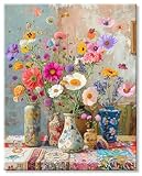 Puzzle 1000 Teile Erwachsene Flowers Klassisches Lernspiel Puzzles, Geschicklichkeitsspiel für Die Ganze Familie, Wunderschönes Dekoration Puzzle und Geschenke 70 X 50cm