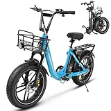 SAMEBIKE E Bike Herren mit 48V 13Ah Batterie, 20 * 4.0 Zoll, 7-Gang Getriebe mit LCD-Display, 250W Motor & 25km/h, Reichweite bis zu 120km