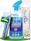 FreeClean® Bio Polsterreiniger Set 500 ml [EXTRA STARK OHNE CHEMIE] Auto & Matratzenreiniger - Sofa Reiniger als Fleckenentferner mit Polsterschwamm