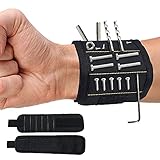 Magnetische Armbänder Werkzeug, ZoneYan Magnetarmband Handwerker, Magnetic Wristband, Magnetisches Armband mit 15 Leistungsstarken Magneten, Herren Magnetarmband Werkzeug, für Schrauben/Bohrer/Nägel