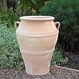 Palatina Werkstatt griechische Terracotta Amphore Olea 50cm - 100% Handgefertigt - Die ideale winterfeste Amphore für den Garten- Innenbereich & Amphorenliebhaber