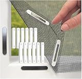 Insektenschutz Magnete 12/18 Stück Magnetclips Fenster Magnet Clips Fensterbefestigung Ohne Bohren Universelle Magnet Halterung Für Fliegennetze In Küche Wohnzimmer Balkonbereich (Weiß 18 Stück)