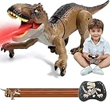 Sunrad Ferngesteuertes Dinosaurier Spielzeug mit Sprühen, Lichtern und Brüllen, Gehen, Wiederaufladbar Elektronik T-Rex Dino Spielzeug, Kinderspielzeug für Jungen Mädchen ab 3 4 5 6 Jahre