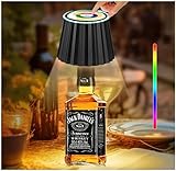 LED Flaschenlampe Dimmbare,IP54 Wasserdicht Kabellose Touch Flaschenlichter,Dimmbare 3 Farben Flaschenlicht,Tragbare Wiederaufladbare Tischlampe für Outdoor Bar Restaurant Tisch Deko