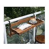 Wandklappbarer Stehtisch - Wetterbeständiger Terrassentisch aus Holz für platzsparende Wohnräume im Freien