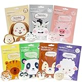 7 Stück Tuchmasken Gesicht Kinder mit Tiermotiv, Gesichtsmaske Kinder Mädchen, Hydratisieren Gesichtsmasken, Aufhellen, Beruhigen Tuchmasken, Geschenk für Teenager Mädchen