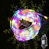 MOLVCE Lichterkette Außen und Innen mit Stecker, 30M 300 LED Lichtschlauch Bunt, 8 Modi Wasserdicht Fairy Lights mit Timer,Speicherfunktion für Weihnachten Partys Hochzeit Halloween Garten