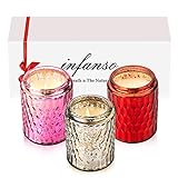 Duftkerzen Geschenkset, 3 Stück, Kerzen für Zuhause parfümiert, natürliches Sojawachskerze mit 8% ätherischem Öl, stark duftend & langlebig Jar Candle Set, Kerzengeschenk für Frauen Männer