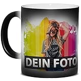 Tasse selbst gestalten/Personalisierbar mit eigenem Foto oder Text Bedrucken/Thermoeffekt/Farbwechseltasse/Magic Cup/Motivtasse/Werbetasse/Zaubertasse - Matt