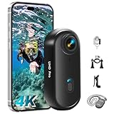 Tiantianle Action Cam WiFi, 4K Mini Unterwasserkamera Wasserdicht bis 30M, 360° Helmkamera Fahrrad,Freihand-POVs,Bodycam Körperkamera, Actionkamera, Kleine Kamera