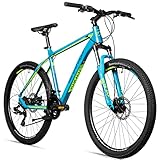 Bergsteiger Makalu 26 Zoll Mountainbike Aluminium, geeignet ab 150 cm, Scheibenbremse, Shimano 21 Gang-Schaltung, Hardtail, Jungen-Fahrrad & Herren-Fahrrad