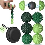 6 STK Magnetische Kugeln Stressball, Magnet Kugeln Stress Fidget Ball Magnetische Stressbälle Sensorik Bälle mit 6 Texturen, Autismus & ADHS Hilfsmittel Fidget Toys für Erwachsene Stressabbau (Grün)