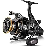 Sougayilang Karpfenrollen, Glatte, leistungsstarke, Sich drehende Angelrolle 6 + 1BB Karpfenköder-Laufrollen, Max Drag 33LB Salzwasser- / Süßwasser-Seefischerei-Rolle-50