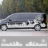 YDIOWBKLO Autoaufkleber Camper Van Mountain Graphics Vinyl-Aufkleber, für Mercedes Benz Vito V-Klasse Viano W447 W639 W638 Zubehör