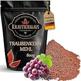 800g Traubenkernmehl von Krautschmaus, schonend gemahlen, Traubenkernpulver zum Backen und Kochen, ohne Zusatzstoffe