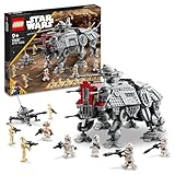 LEGO Star Wars 75337 at-TE Walker Spielzeug mit 3 Minifiguren aus dem 212. Klon-Trupp, Zwergspinne und Battle Droid Figuren – Geschenk für Jungs ab 9 Jahren und Fans von Die Rache der Sith