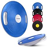 ScSPORTS® Balance Board - Rund, 40/35 cm Durchmesser, mit Griffen, für Fitness, Physiotherapie, Training, Farbwahl - Wackelbrett, Balancebrett, Therapiekreisel, Gleichgewichtstrainer (Blau)