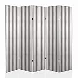 framed concept Paravent Raumteiler Holz 225x172 cm, 5-teilig einseitig, Sichtschutzwand