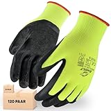 BWOLF PAVALAN 12 Paar Handschuhe Arbeitshandschuhe Herren Arbeitshandschuhe Damen Mechaniker Handschuhe Herren Montagehandschuhe mit robuster Latex Beschichtung (12, 10)