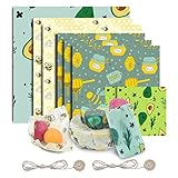 Bienenwachstücher wachstücher, 8er Set – Bio Wickeltücher aus Bienenwachs – 100% Natürlich & Umweltfreundlich Bienenwachstuch Wachstücher groß Beeswax wrap – Wiederverwendbar - Lebensmittelecht