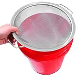 Tagtight Farbsieb Mesh Edelstahl Lacksiebe Lackfilter mit, Farbsieb Mesh Farbemulsion Honigtrichter Filterabdeckung Mehrwegfilter Produkt 60-Mesh 11.4 Breite