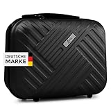 Xonic® Design Kosmetikkoffer aus ABS Hartschale – Robustes Beautycase als Handgepäck - Kosmetiktasche für Reisen – leicht & stabil (Schwarz)