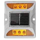 NUOBESTY Solarbetriebene Außen Markierungsleuchte aus Aluminium Reflektierende Einfahrts und Gartenwegbeleuchtung Wetterfeste Terrassen Solarleuchte