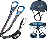 LACD Klettersteigset Pro + Klettergurt Start 2.0 Größe M + Helm Protector 2.0 midnight navy