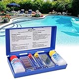 SustVita Pool-Teststreifen für die 7-Wasseranalyse;EIN komplettes Schwimmbad-Testset für Alkalinität, pH-Wert, Freiheitsgrad, Härte und Cyanursäure