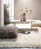Theko | Flokati Teppich aus 100% Schurwolle nachhaltiger Teppich FLOKOS 1250 | handgewebt | Farbe: Natur | 190x290 cm