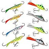 THKFISH® EIS Angeln Locken, 8pcs 7.5g 9.5g Sortiert Eisbohrer Fisch Angeln Jigs Walleye Winter Angelköder Köder EIS Set
