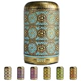 SALKING Aroma Diffuser, 260ml Metall Aromatherapie Diffusor für ätherische Öle, Raumbefeuchter Elektrisch Duftlampe, 7 Farbe Licht Vintage Diffusor für Zuhause Büro Oder Yoga MEHRWEG
