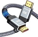 HDMI 2.1 Kabel 2M 8K, 2.1 Snowkids 48Gbps Highspeed 8K@60Hz HDMI Kabel 4K@120Hz 7680P, für PS5 Konsole, DTS: X, HDCP 2.2&2.3, HDR 10, eARC, kompatibel mit PS5/4/3 X-BOX HDTV