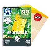 Plantura Gelbtafeln, gegen Trauermücken & andere fliegende Schädlinge, 40 Stück