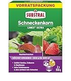 Substral Schneckenkorn LIMEX Ultra, 2 x 500g Vorteilspackung für 2 x 500qm, hochwirksamer Schutz gegen Schnecken, für Obst, Gemüse & Zierpflanzen