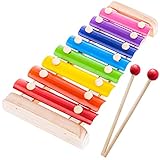 Retoo Kinder Xylophon, Glockenspiel Holzspielzeug,...