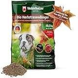 Veddelholzer Bio Herbstrasendünger mit Langzeit-Wirkung nachhaltiger Bodenaktivator mit Kalium organisch Herbstdünger zur Überwinterung Rasendünger Herbst Langzeitdünger für frostbeständigen Rasen