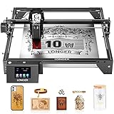 LONGER RAY5 60W Laser Cutter, Graviermaschine mit 10W Laserleistung, Lasergravur maschine mit 0.06 * 0.06mm Laserpunkt, 4 in 1 Offline Lasergravierer, 10000mm/min laser engraver and cutter